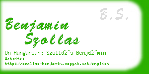 benjamin szollas business card